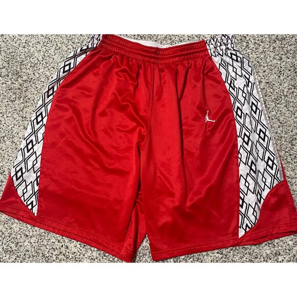 Nike Air Jordan Shorts Air Knit Jumpman Dri-FIT Basketball Shorts Red Size XL - Picture 1 of 4